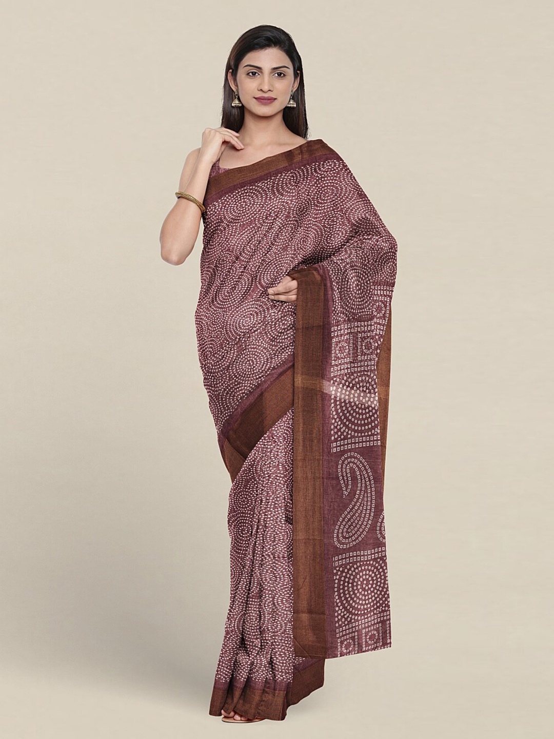 

Pothys Paisley Printed Paisley Saree, Lavender