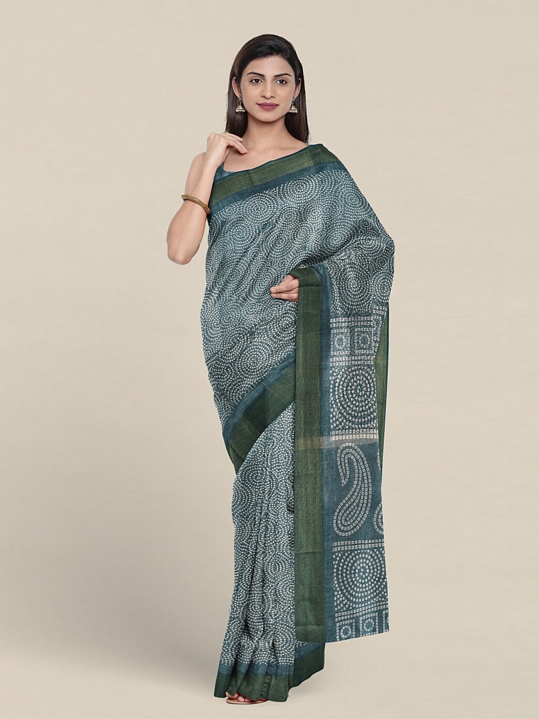 

Pothys Paisley Printed Saree, Blue