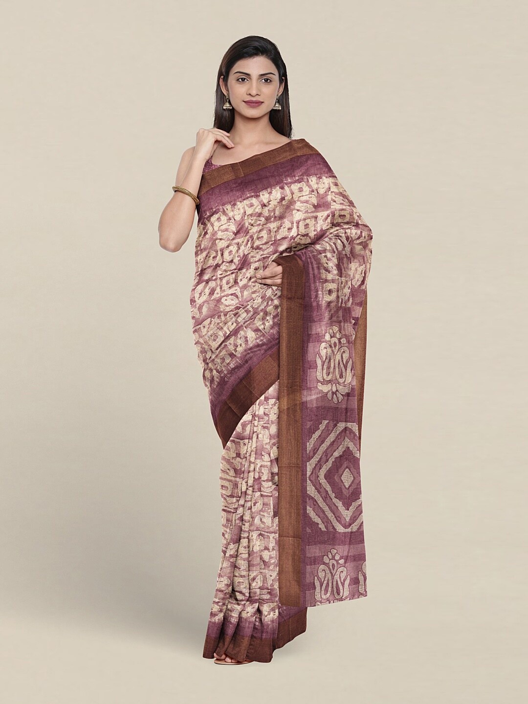 

Pothys Abstract Printed Saree, Lavender