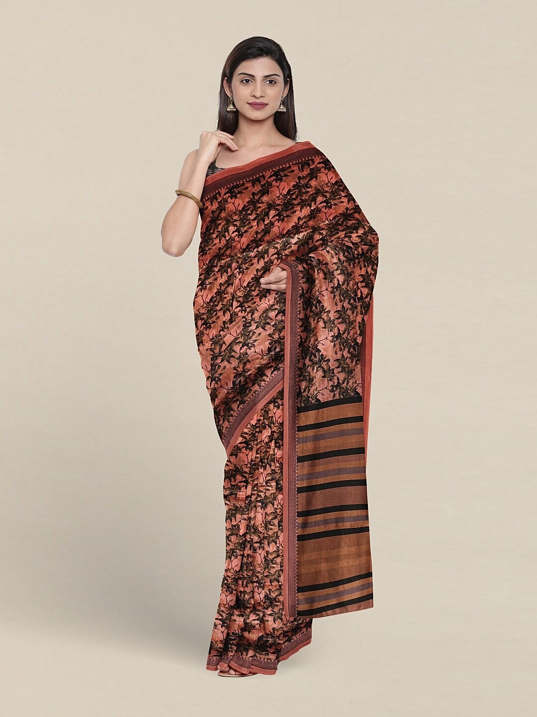 

Pothys Floral Printed Saree, Pink