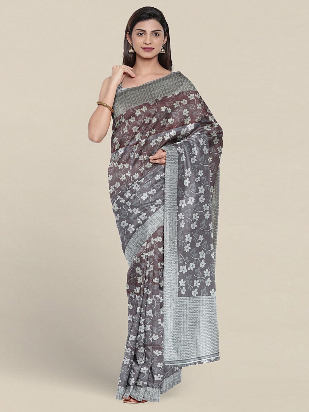 

Pothys Ethnic Motifs Printed Saree, Green