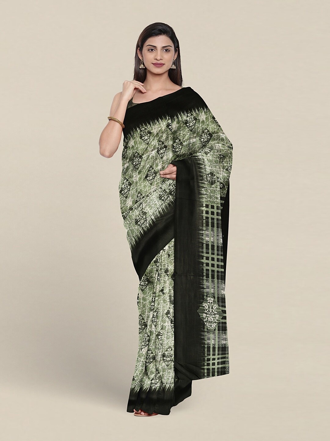 

Pothys Ethnic Motifs Printed Saree, Green