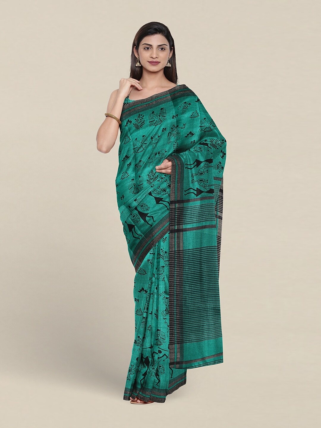 

Pothys Ethnic Motifs Saree, Green