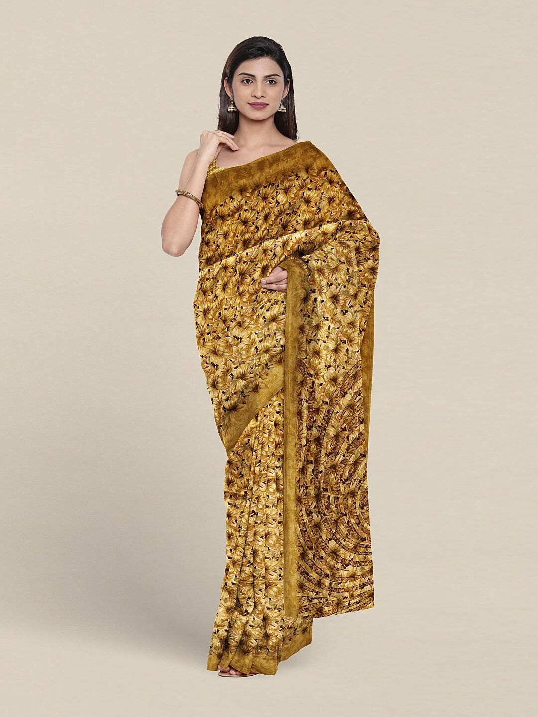 

Pothys Floral Printed Saree, Yellow