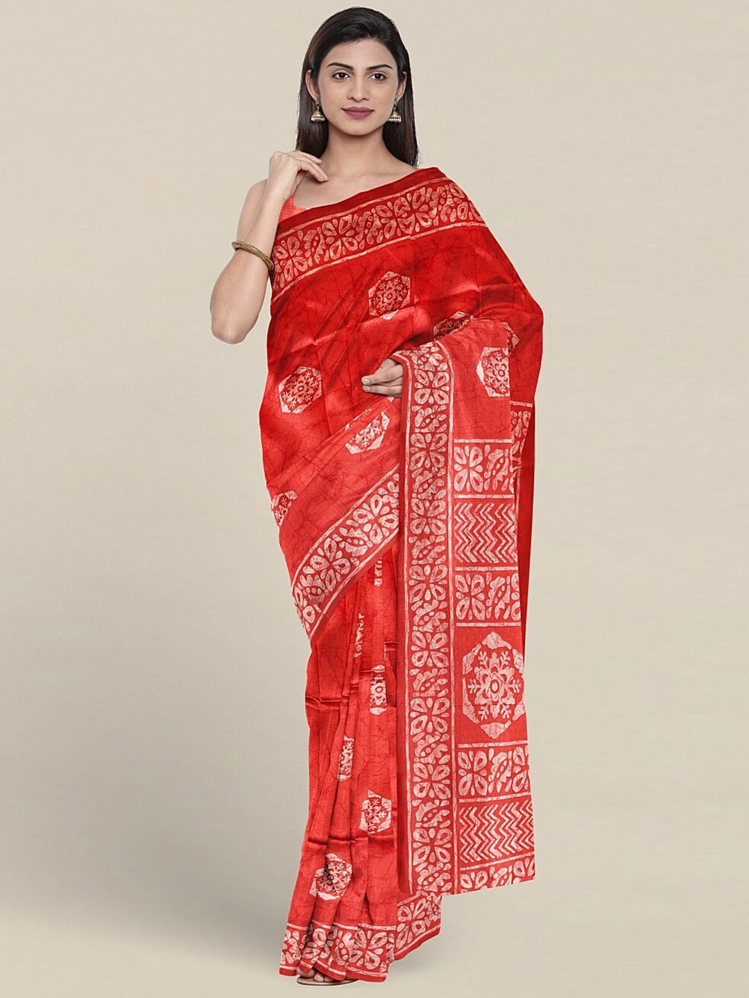 

Pothys Floral Printed Saree, Pink