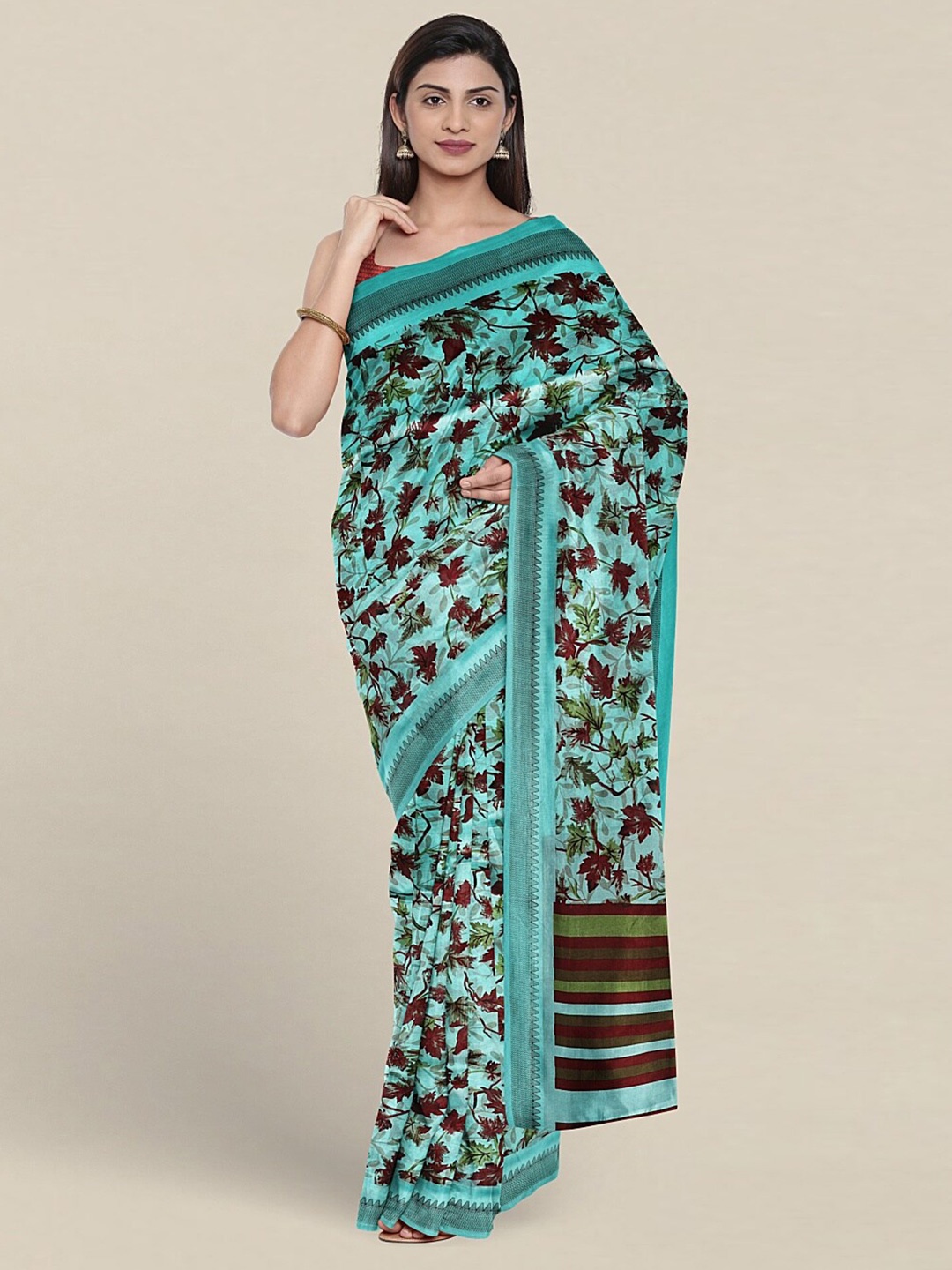 

Pothys Floral Printed Saree, Blue