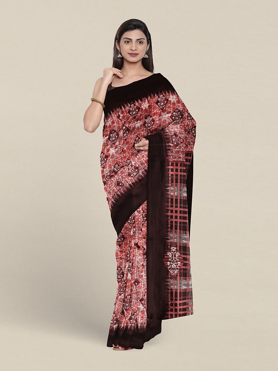 

Pothys Ethnic Motifs Printed Saree, Pink