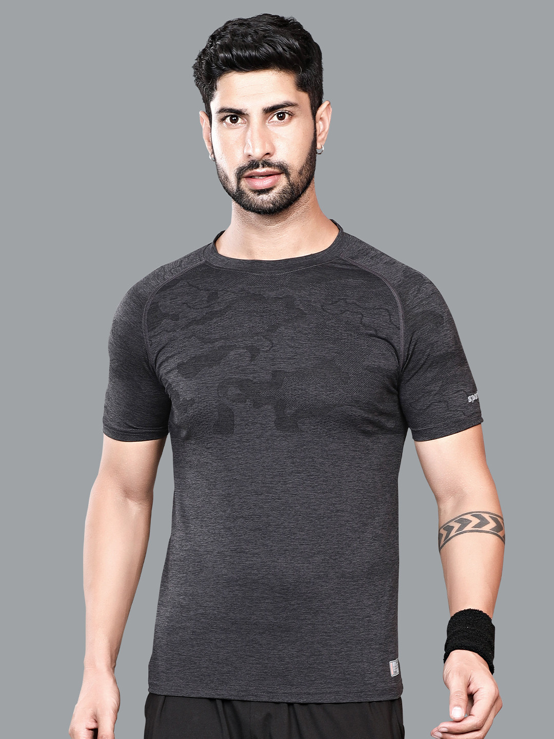 

SPORT SUN Round Neck Raglan Sleeves T-shirt, Grey