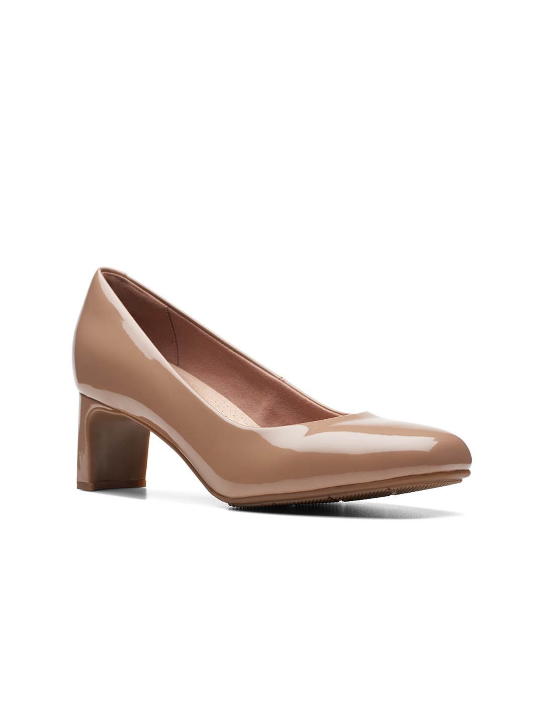 

Clarks Square Toe Work Slim Pumps, Beige