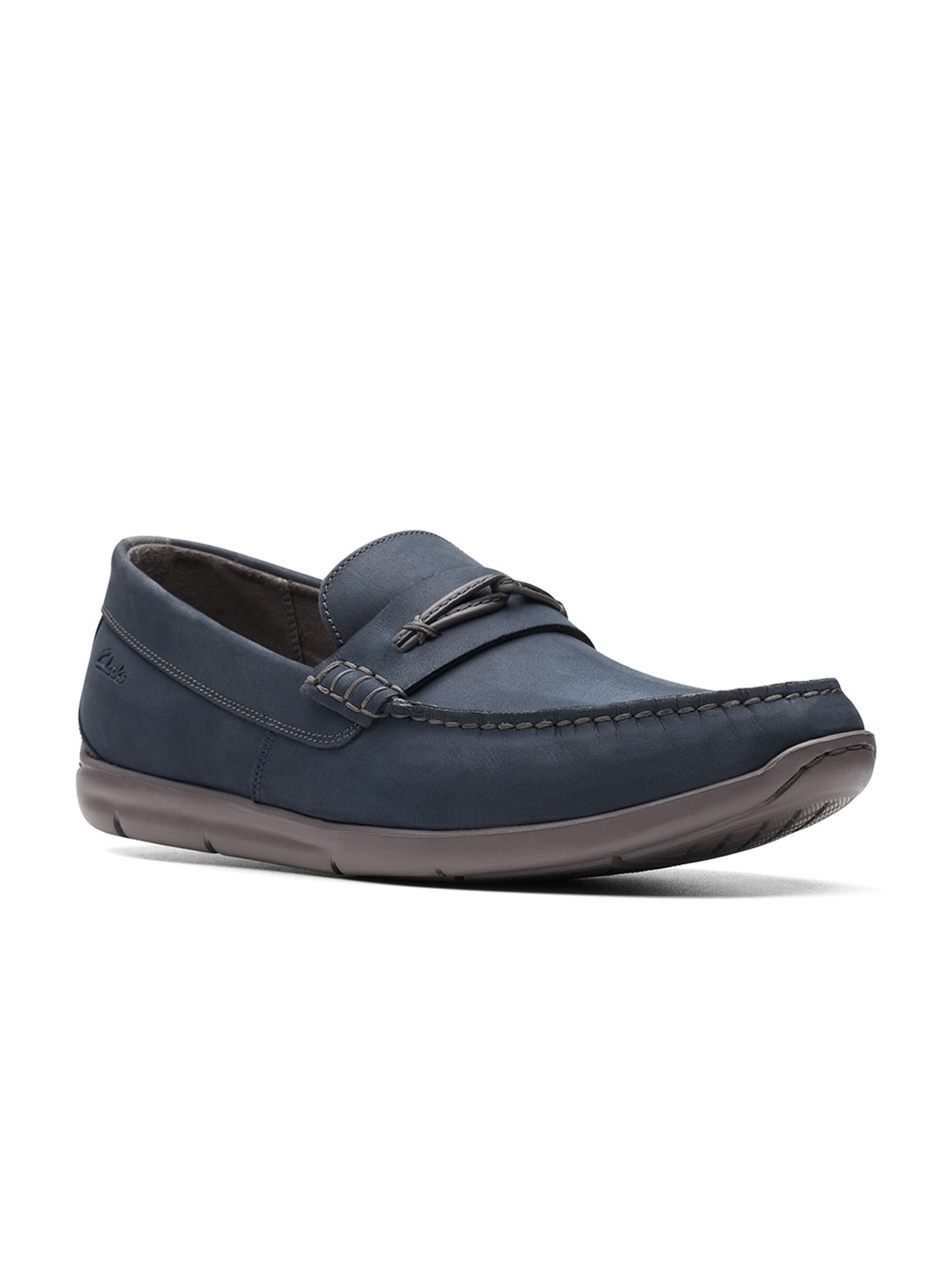 

Clarks Men Leather Formal Penny Loafers, Navy blue