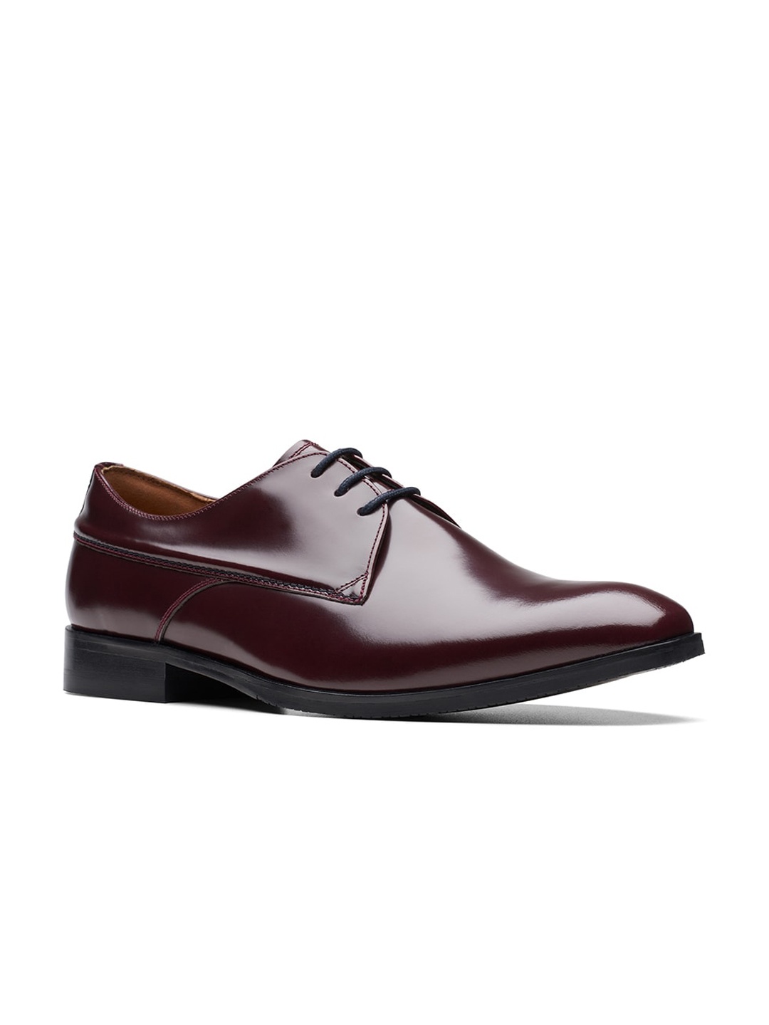 

Clarks Men Leather Formal Derbys, Burgundy