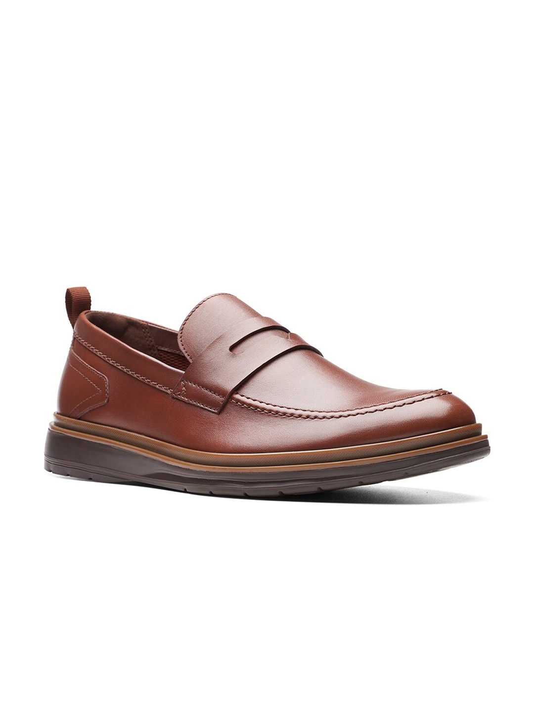 

Clarks Men Leather Formal Penny Loafers, Tan