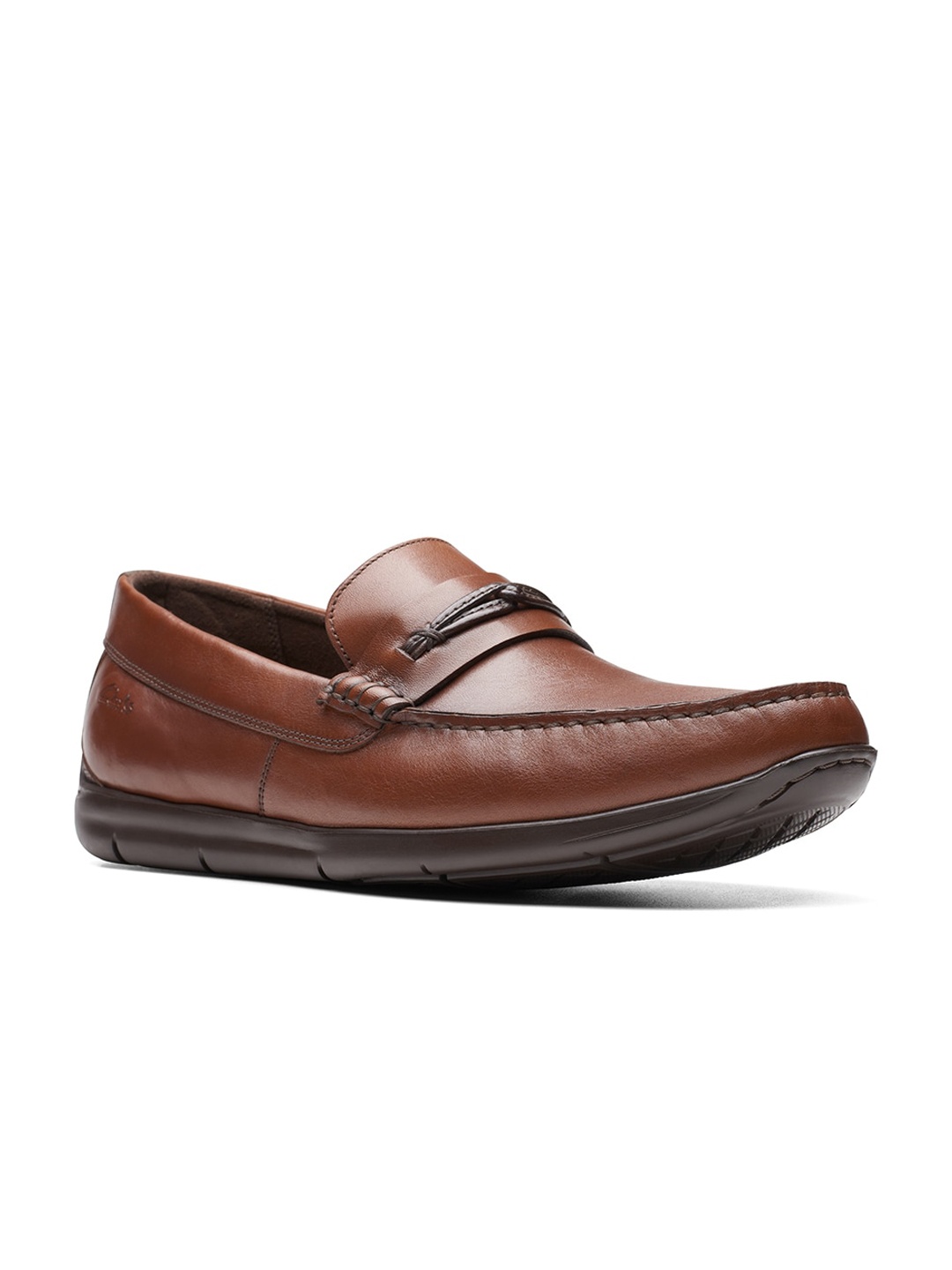 

Clarks Men Leather Formal Penny Loafers, Tan