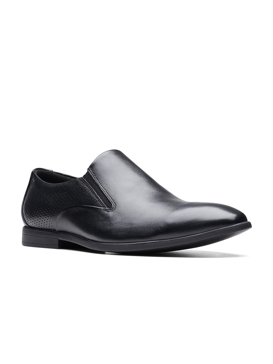

Clarks Men Leather Formal Slip-On Shoes, Black