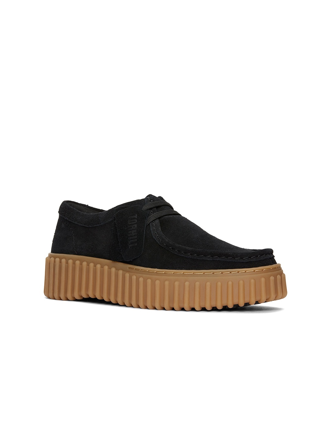 

Clarks Women Textured Suede Sneakers, Black