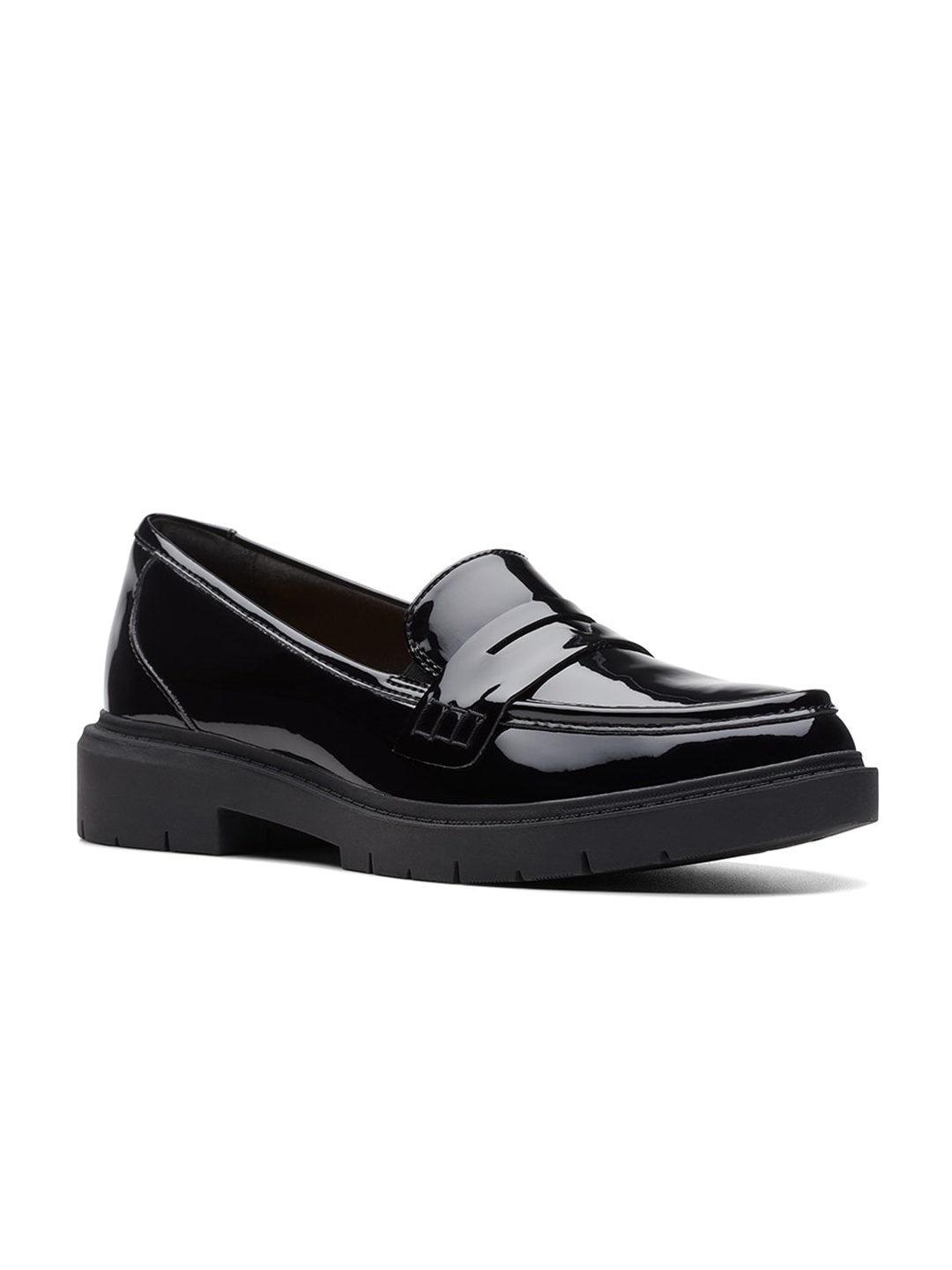 

Clarks Women Memory Foam Insole Penny Loafers, Black