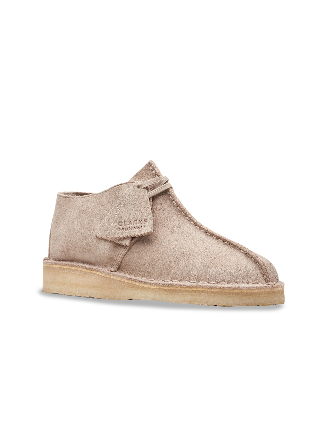 

Clarks Women Lace-Up Suede Desert Boots, Beige