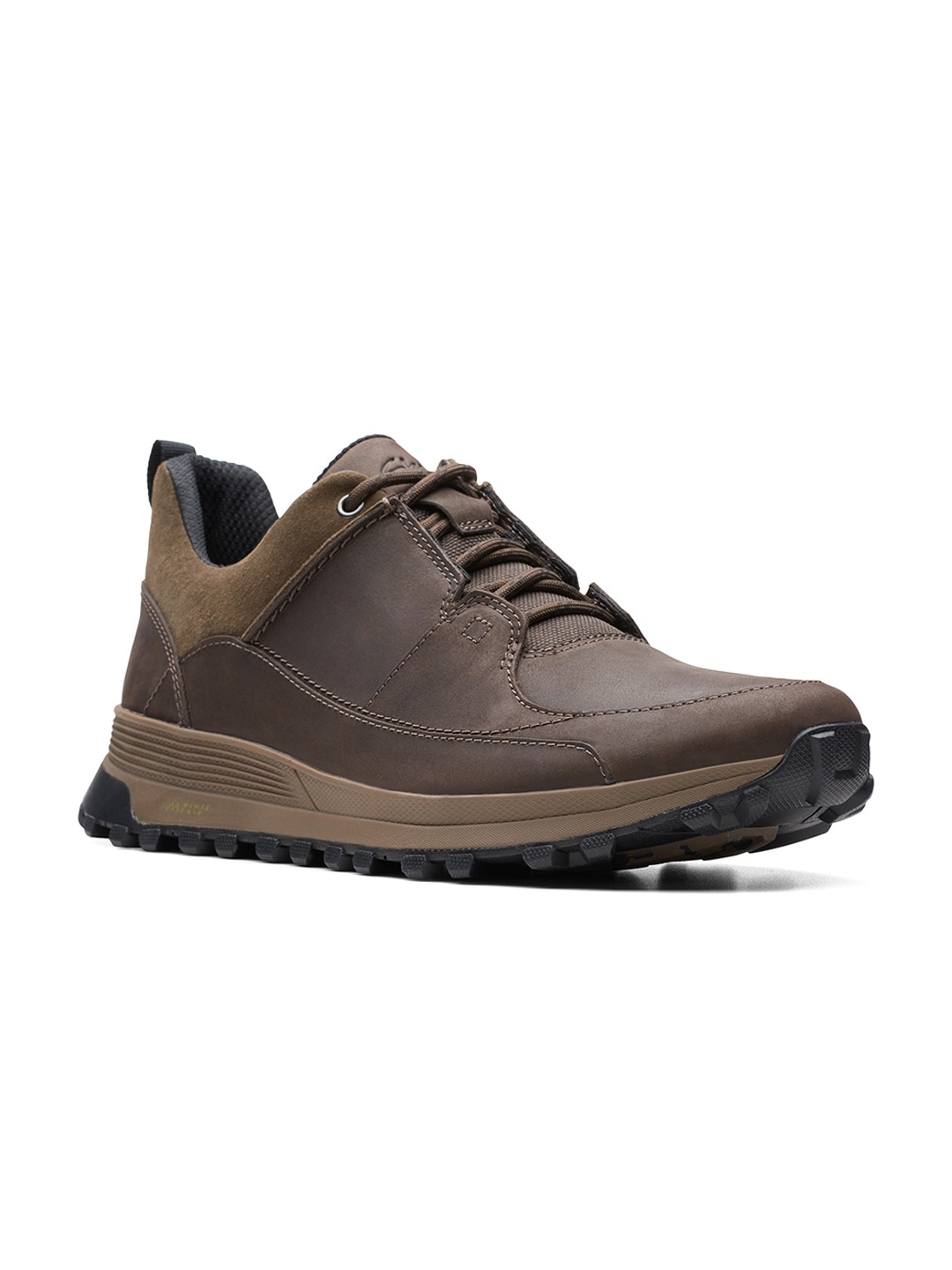 

Clarks Men Memory Foam Insole Leather Trekking Shoes, Brown