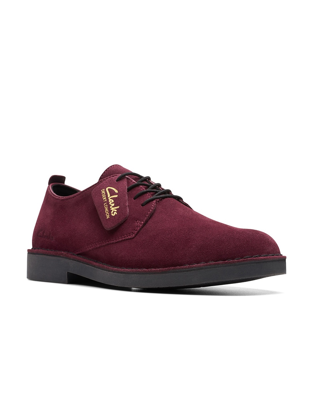 

Clarks Men Memory Foam Insole Suede Sneakers, Red