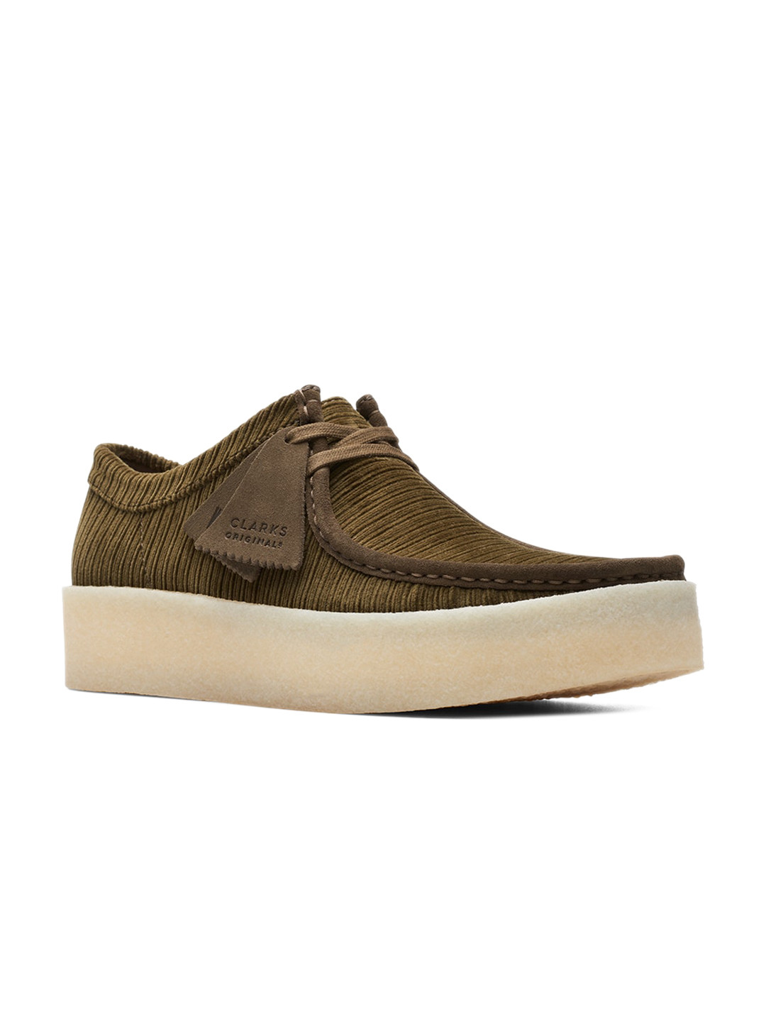 

Clarks Men Square Toe Memory Foam Textile Basics Sneakers, Green