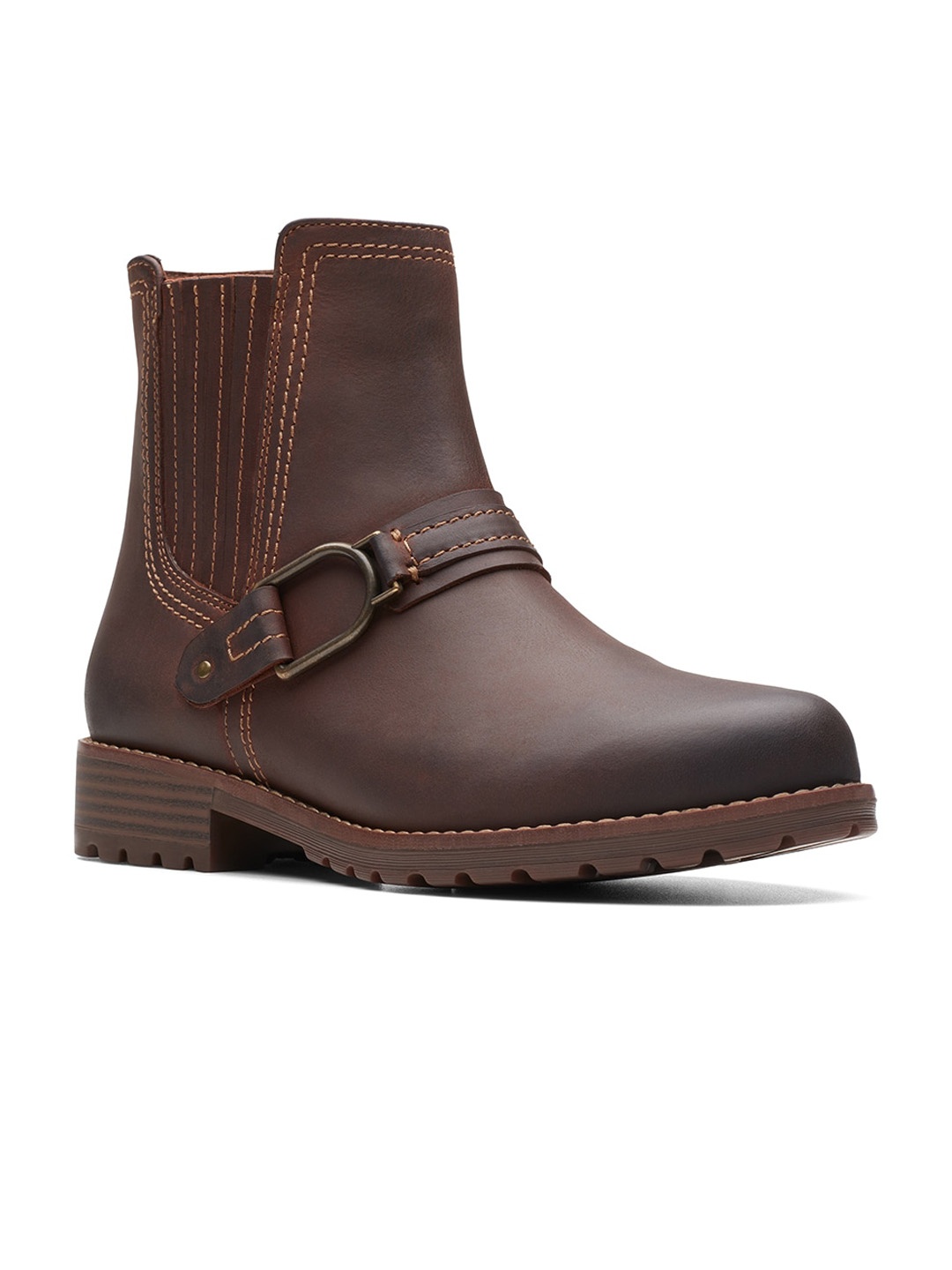 

Clarks Women Block-Heeled Regular Boots, Tan