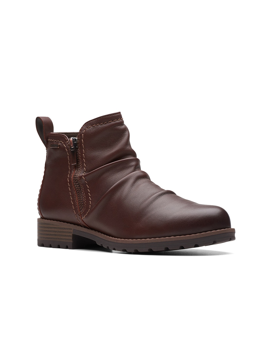 

Clarks Women Block-Heeled Regular Boots, Tan