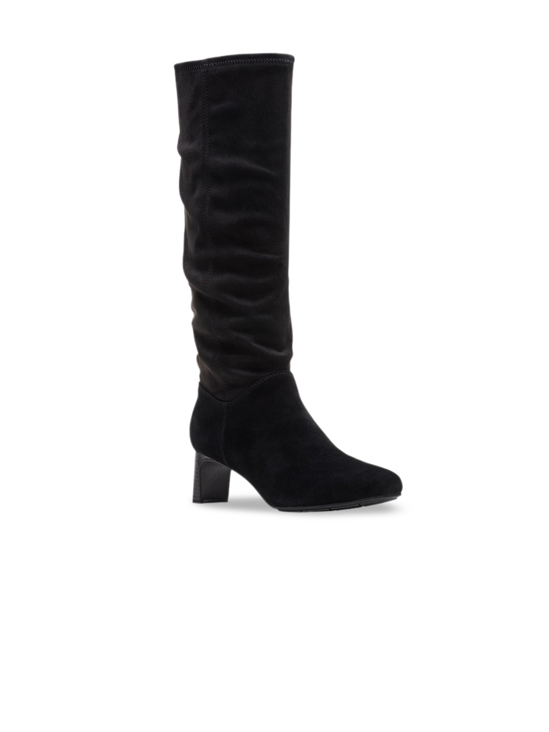 

Clarks Women Square Toe High Top Textile Slim Heel Cowboy Boots, Black