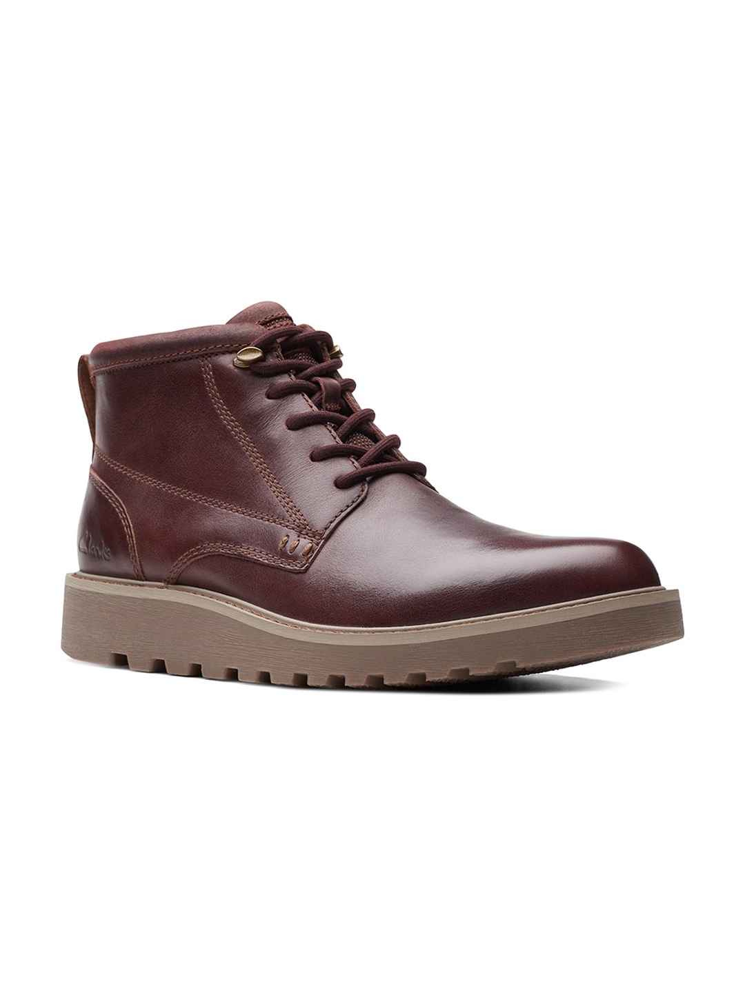 

Clarks Men Mid Top Leather Regular Boots, Brown