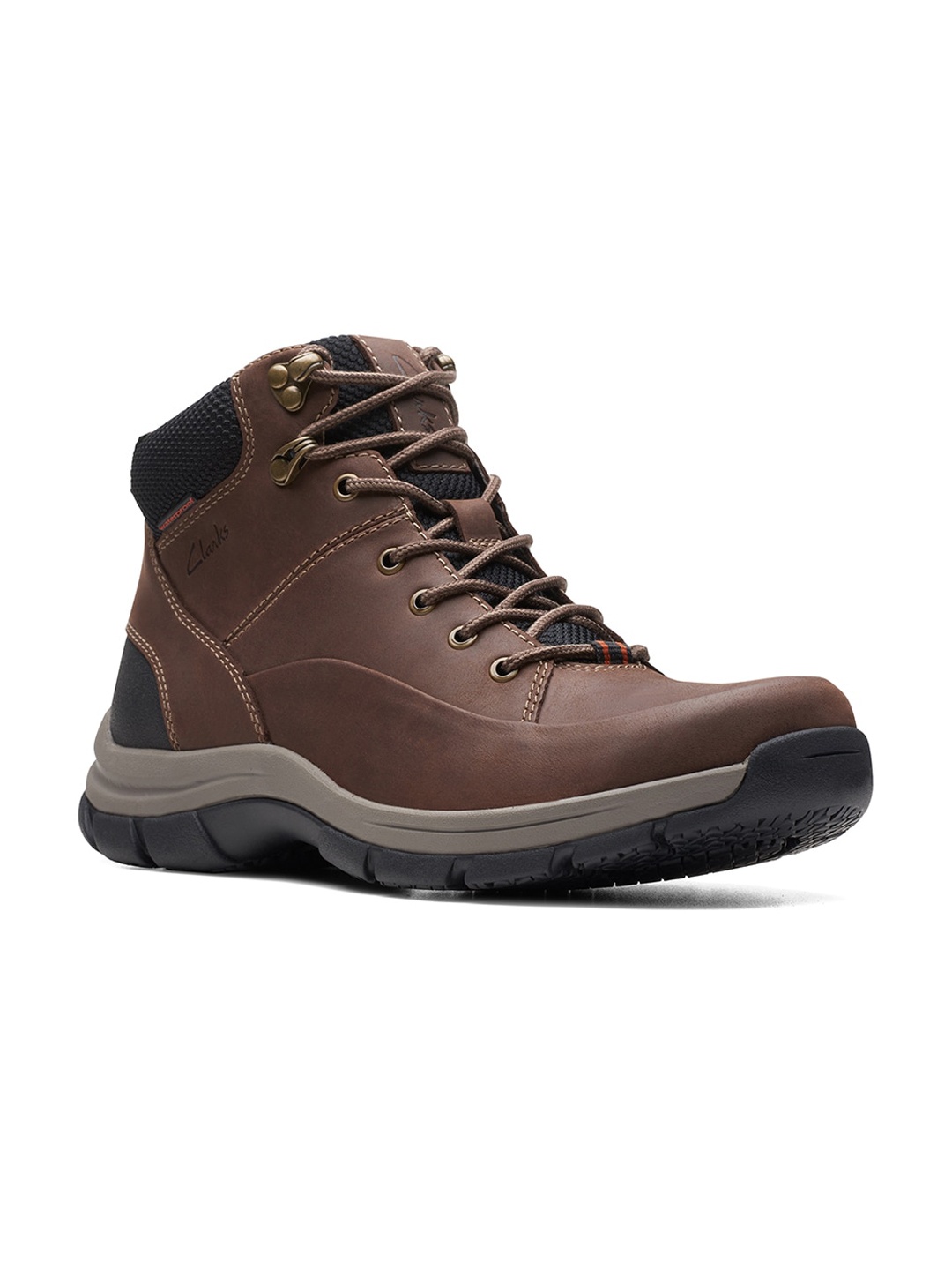 

Clarks Men Mid Top Leather Regular Boots, Brown