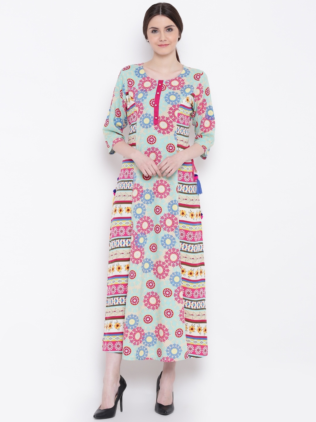 

Shree Women Multicoloured Printed Maxi Dress, Multi