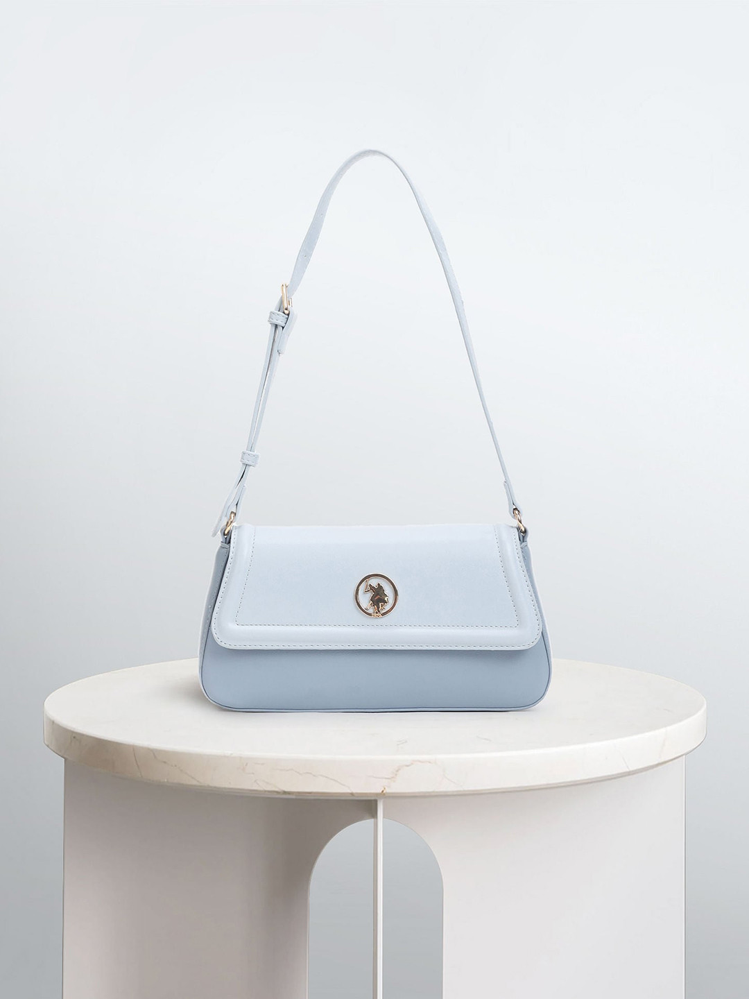 

U.S. Polo Assn. Women Structured Shoulder Bag, Blue