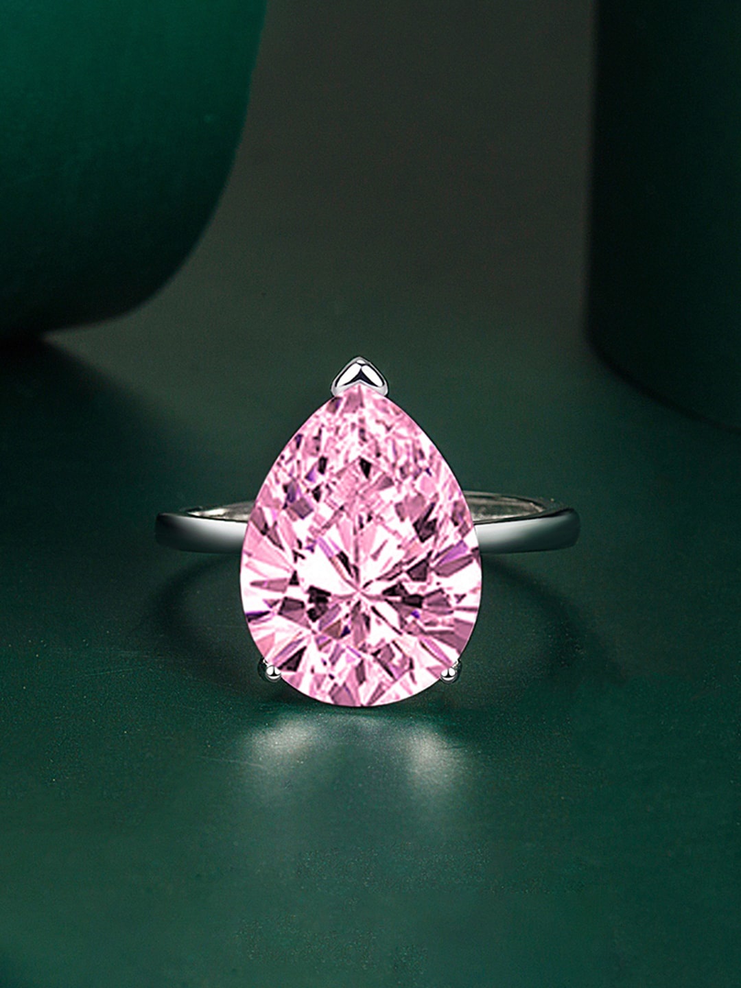 

Designs & You Silver Plated Cubic Zirconia Finger Ring