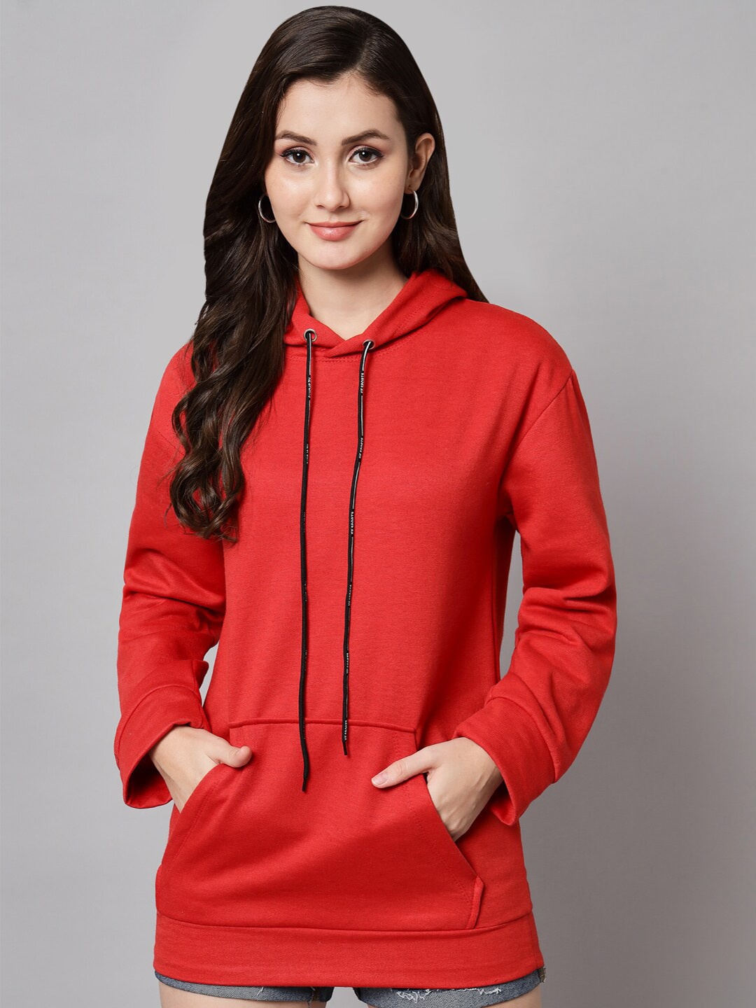 

Funday Fashion Hooded Fleece Sweatshirt, Red