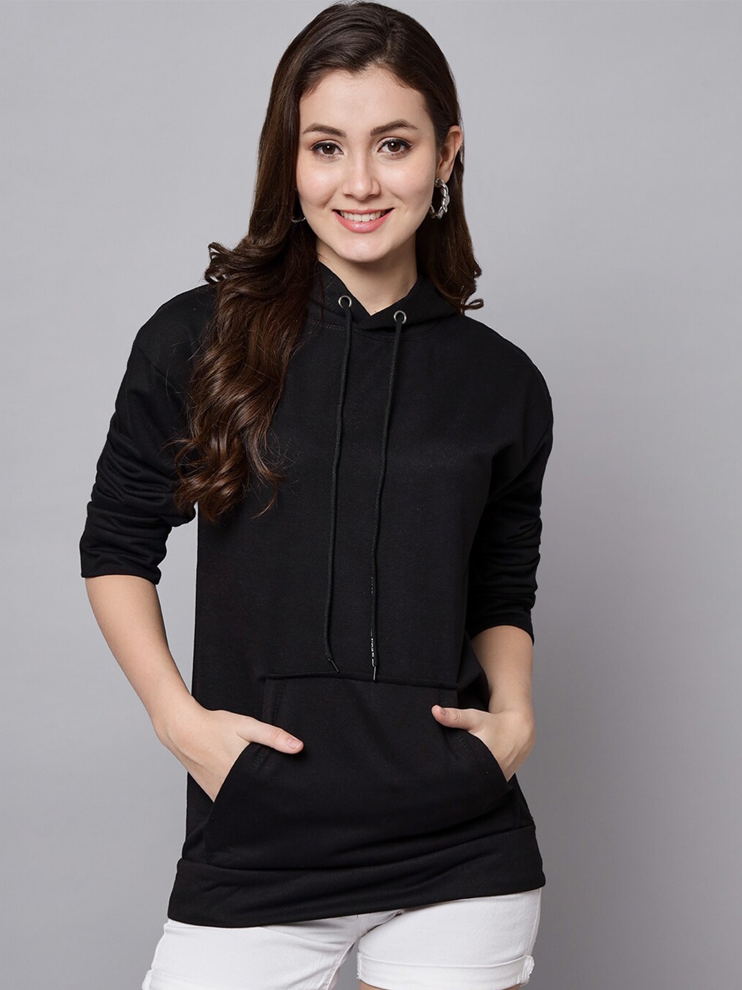 

Funday Fashion Hooded Fleece Sweatshirt, Black