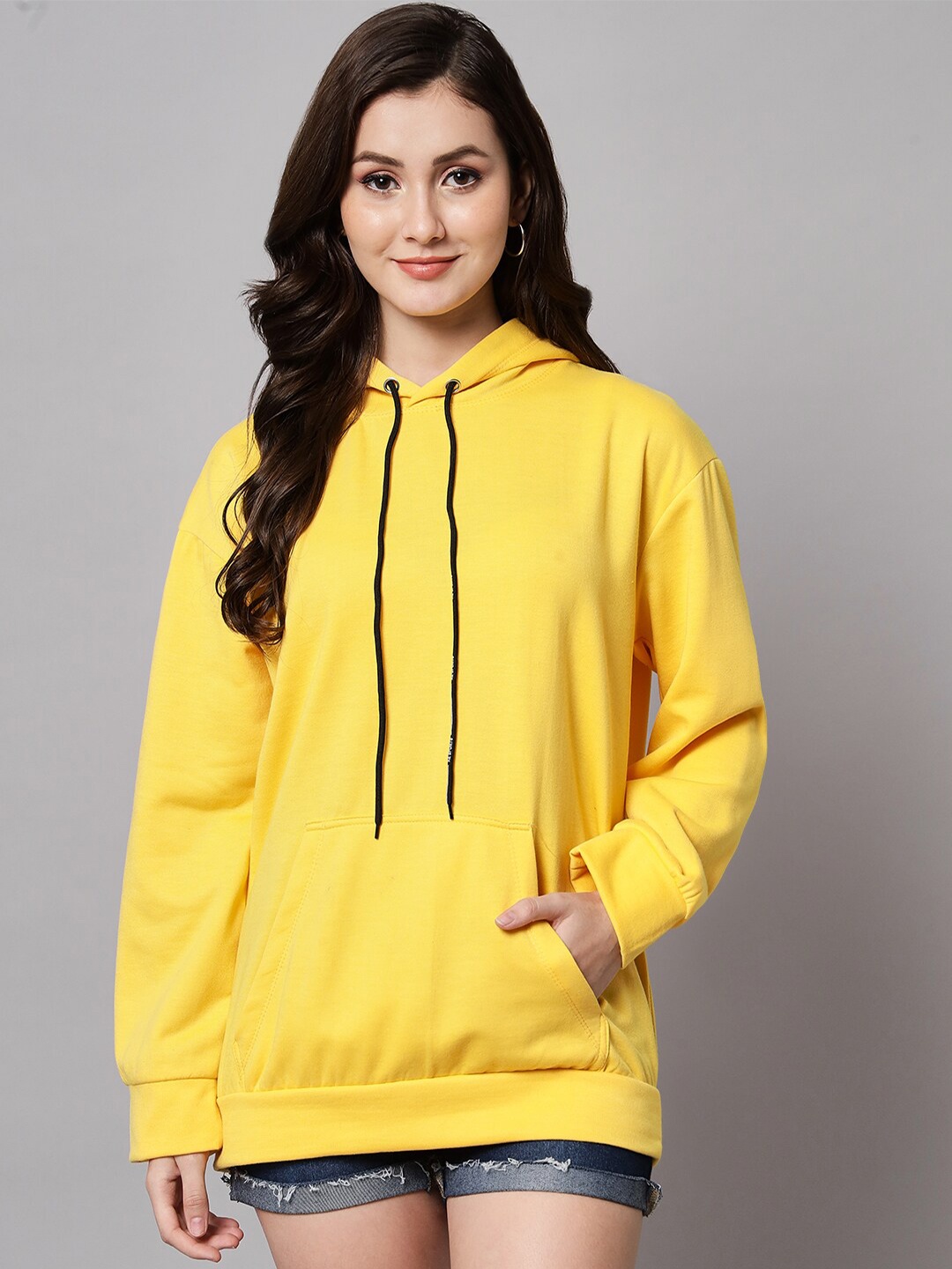 

Funday Fashion Hooded Fleece Sweatshirt, Yellow