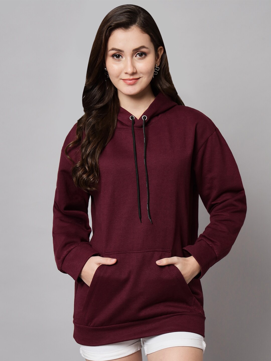 

Funday Fashion Hooded Fleece Sweatshirt, Maroon