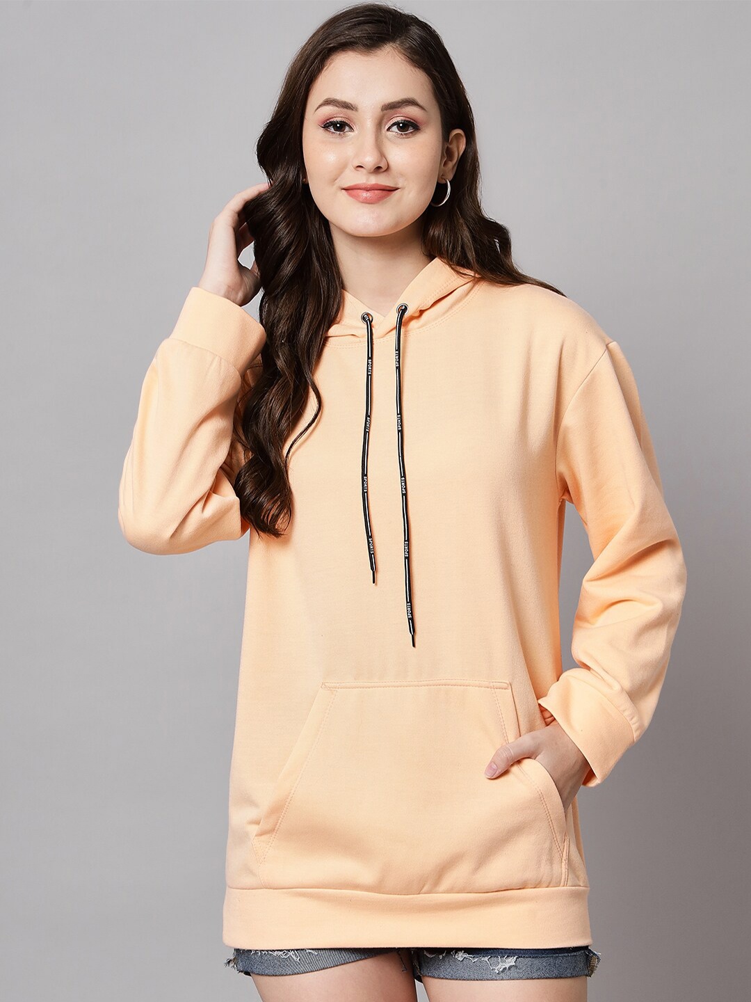

Funday Fashion Hooded Fleece Sweatshirt, Peach