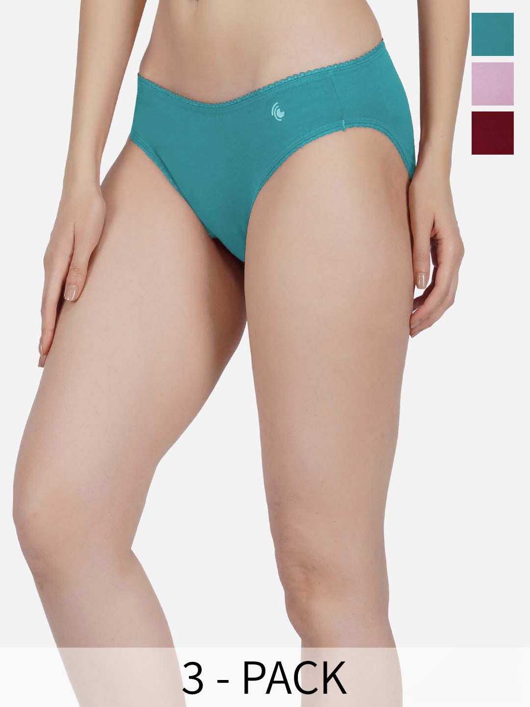 

IMPERATIVE Pack Of 3 Bikini Briefs, Teal
