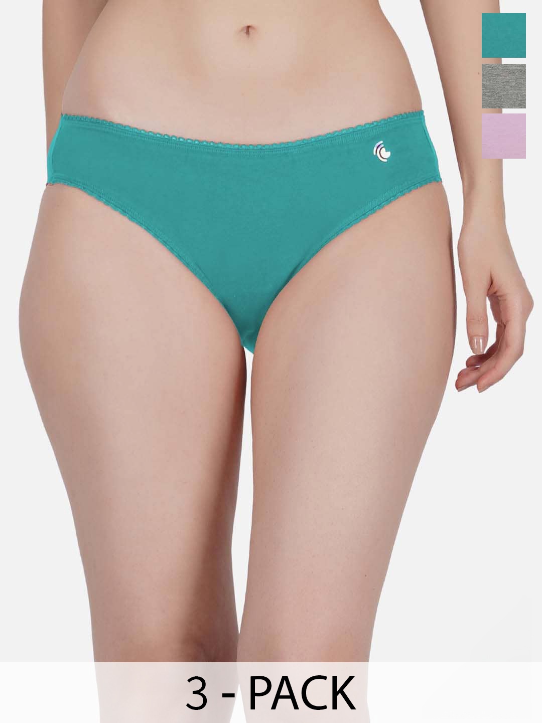 

IMPERATIVE Pack Of 3 Bikini Briefs, Pink