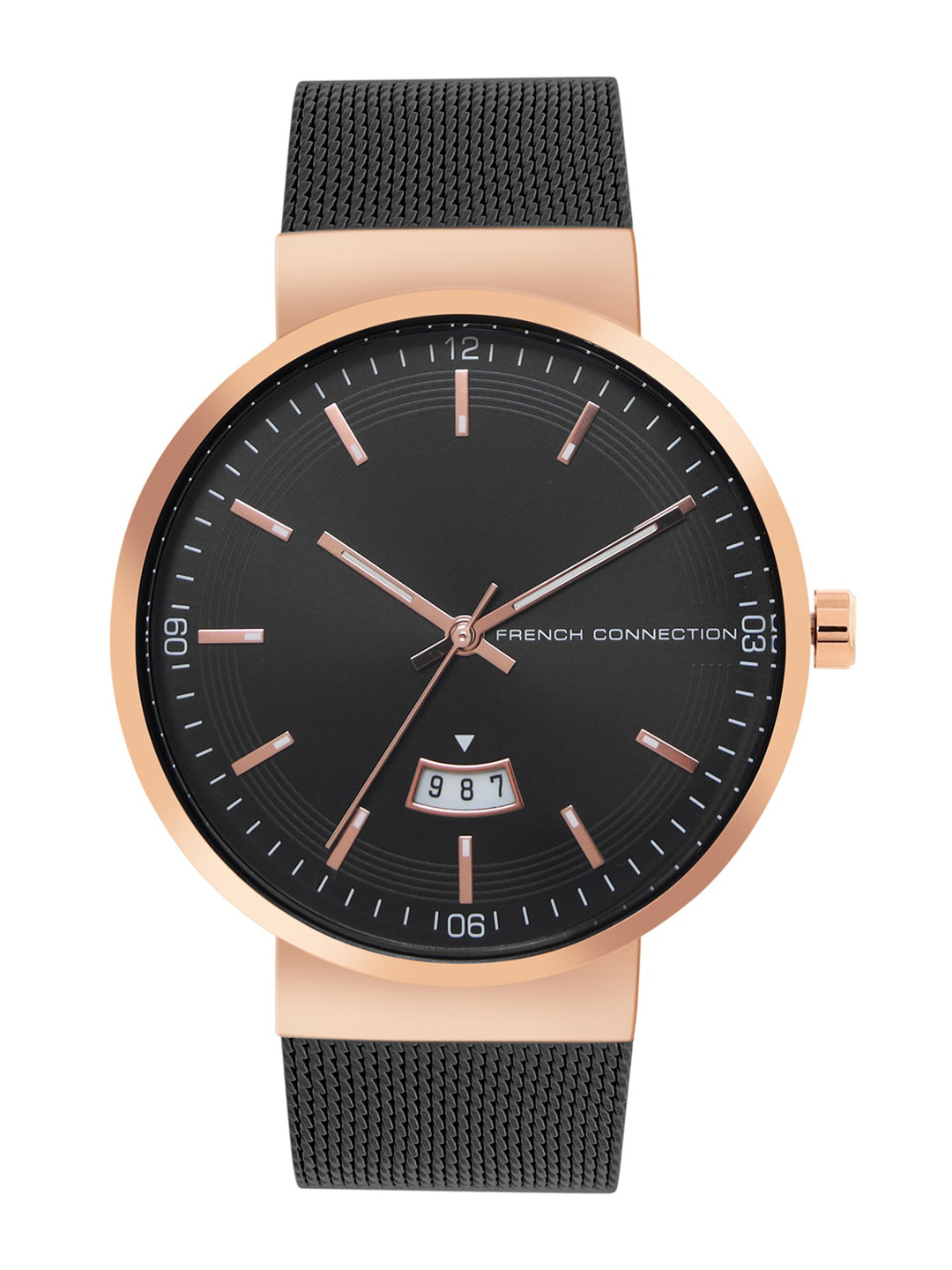 

French Connection Men Dial & Stainless Steel Straps Analogue Watch FCP42BM, Black