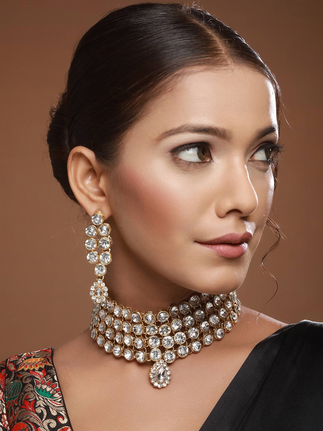 

Anouk Gold-Plated Stone Studded Jewellery With Earrings