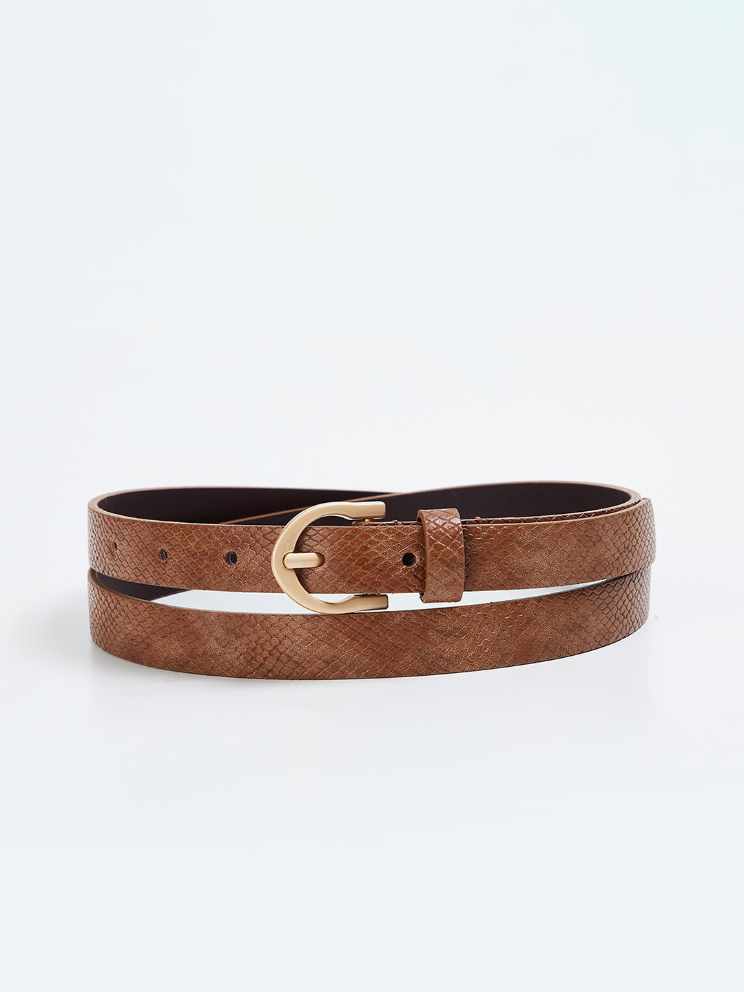 

max Women Textured PU Belt, Brown