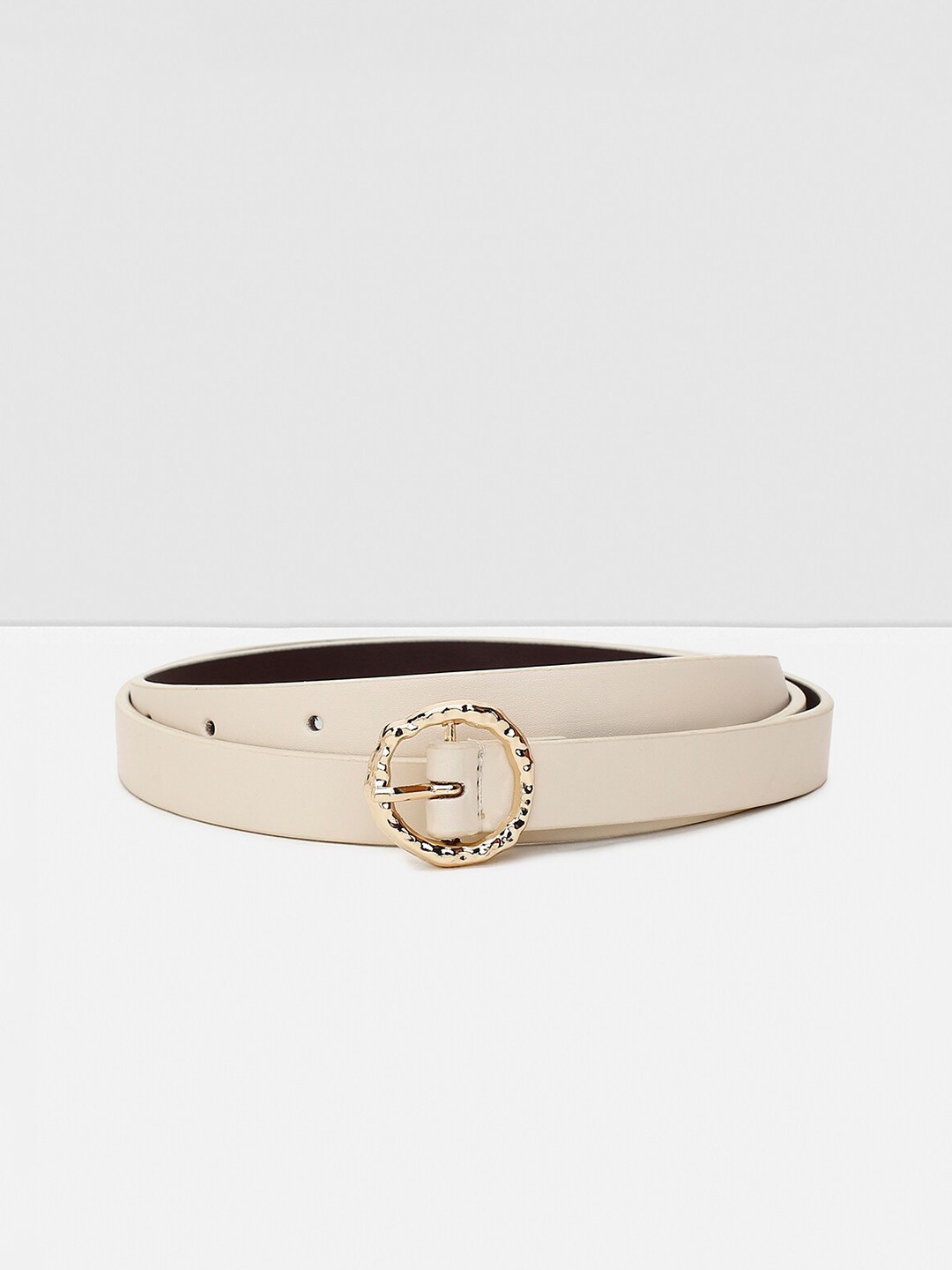 

max Women Textured Belt, Beige