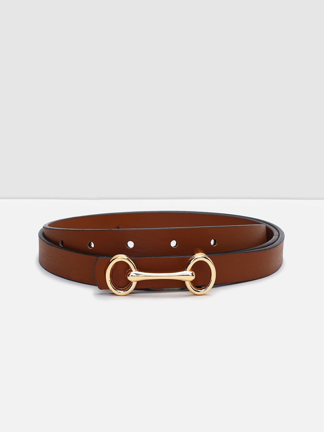 

max Women Textured Belt, Brown