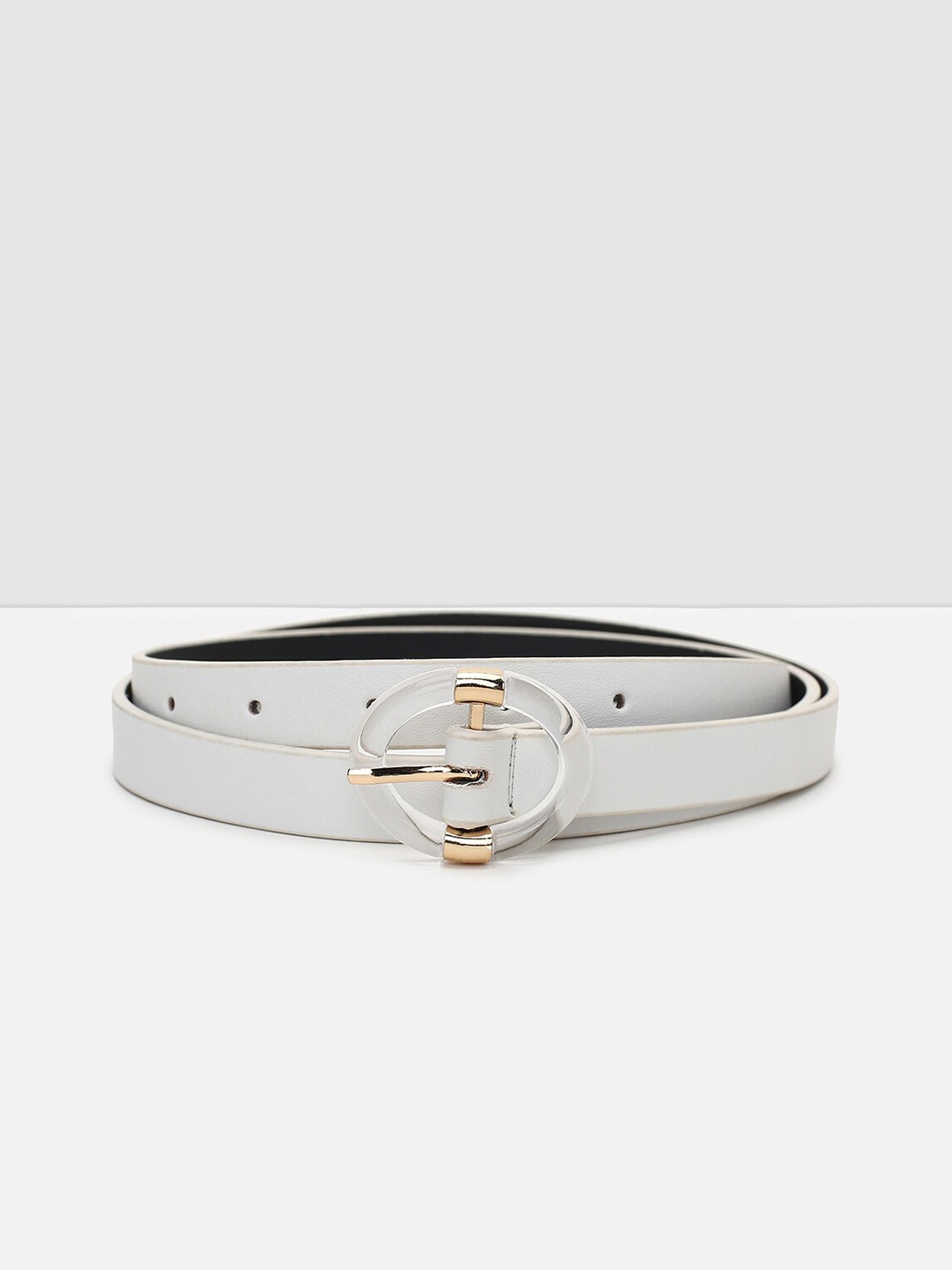 

max Women PU Belt, White