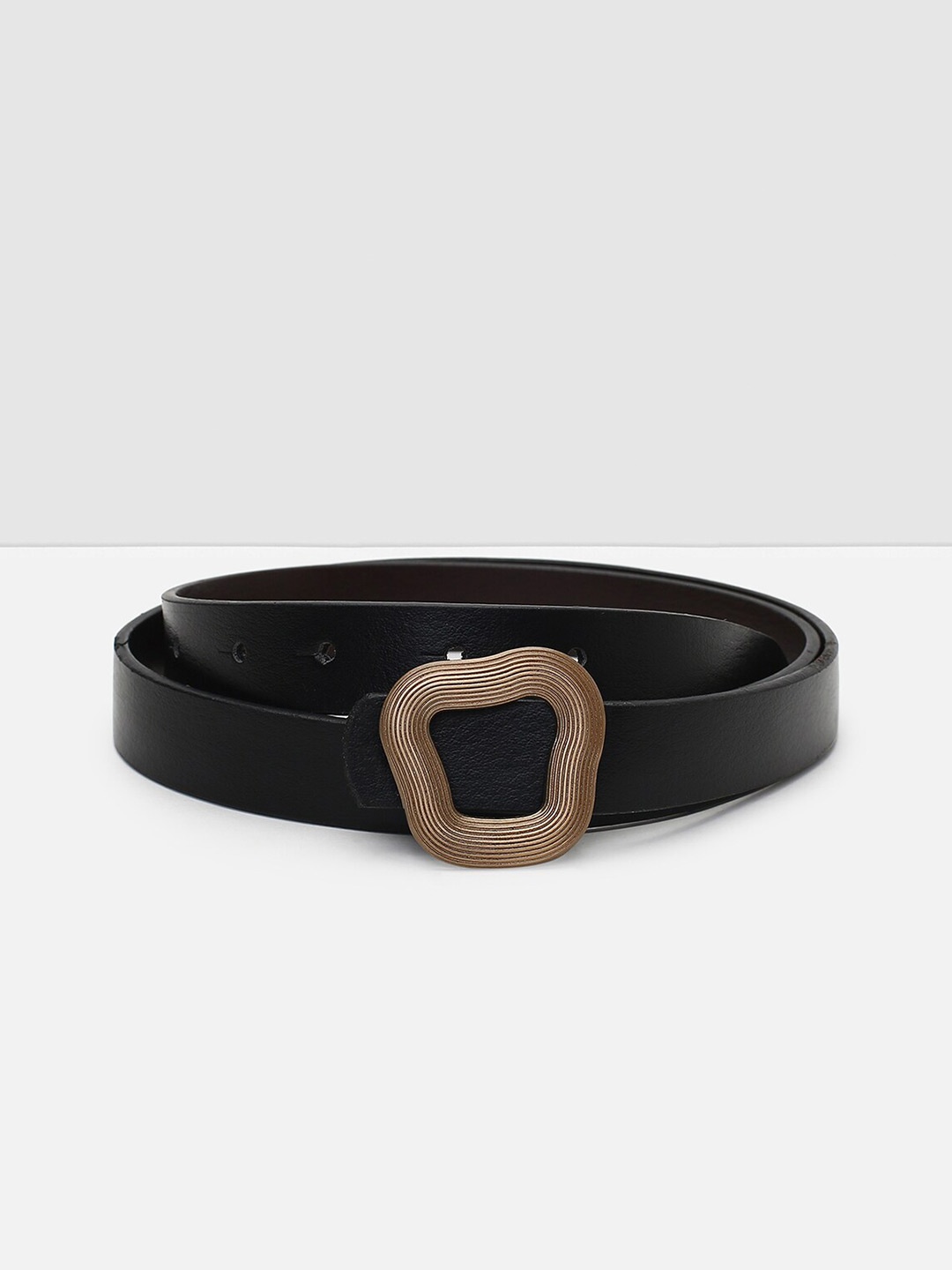 

max Women Textured PU Belt, Black