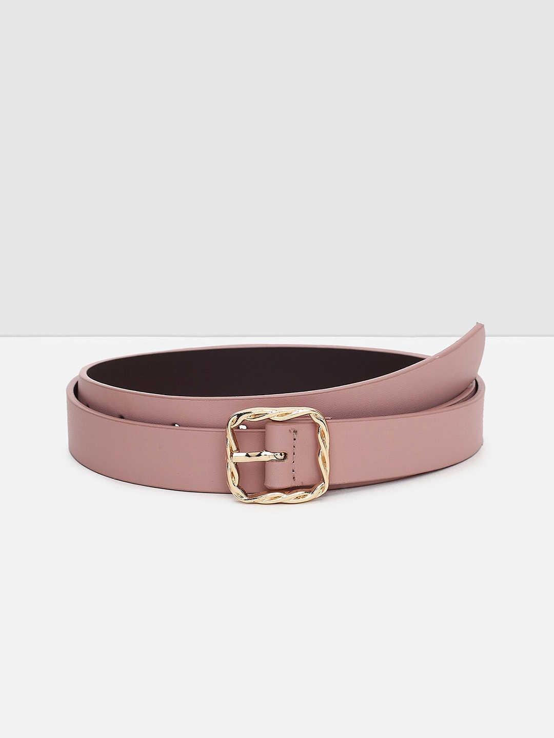 

max Women Textured PU Belt, Nude