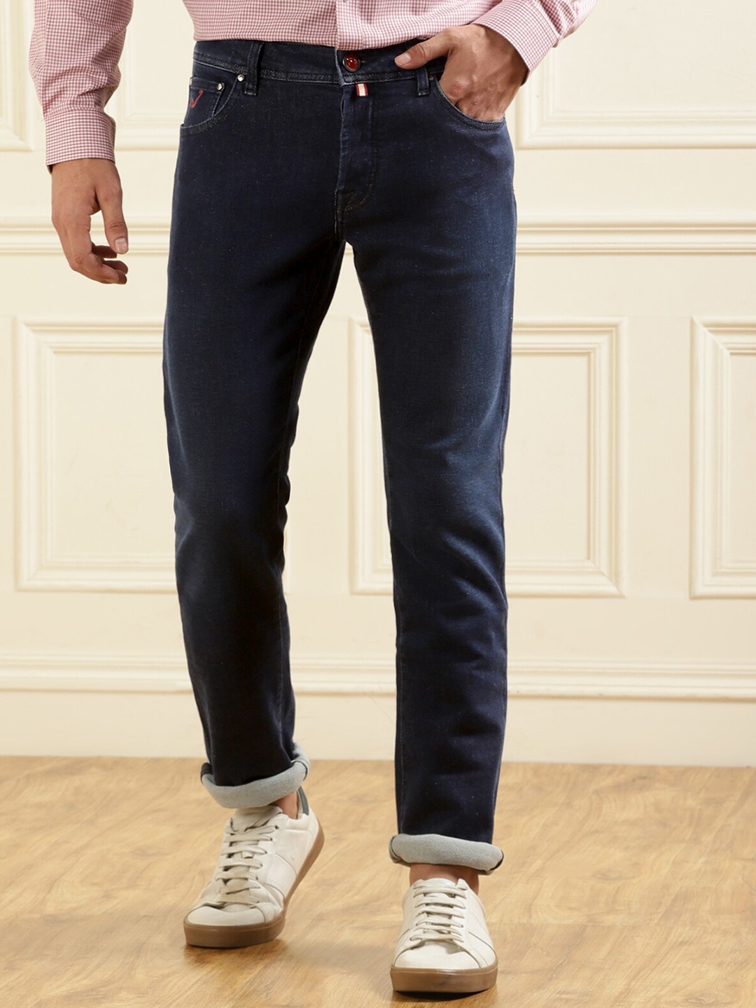 

Jacob Cohen Men Slim Fit Clean Look Mid-Rise Cotton Jeans, Blue