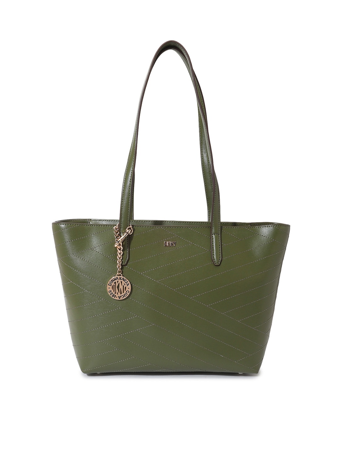 

DKNY Textured Leather Shoulder Bag, Green