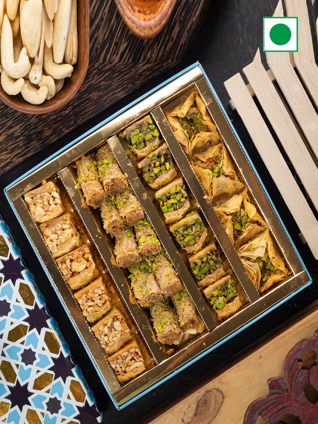 

The Baklava Box Assorted Sweet Pack 500 Gms, Blue